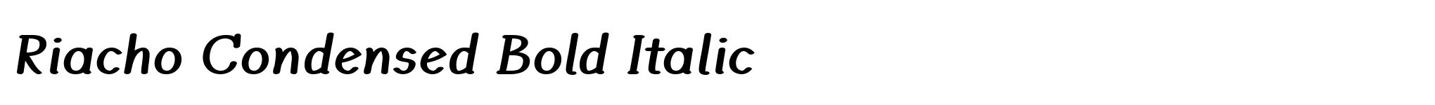 Riacho Condensed Bold Italic image